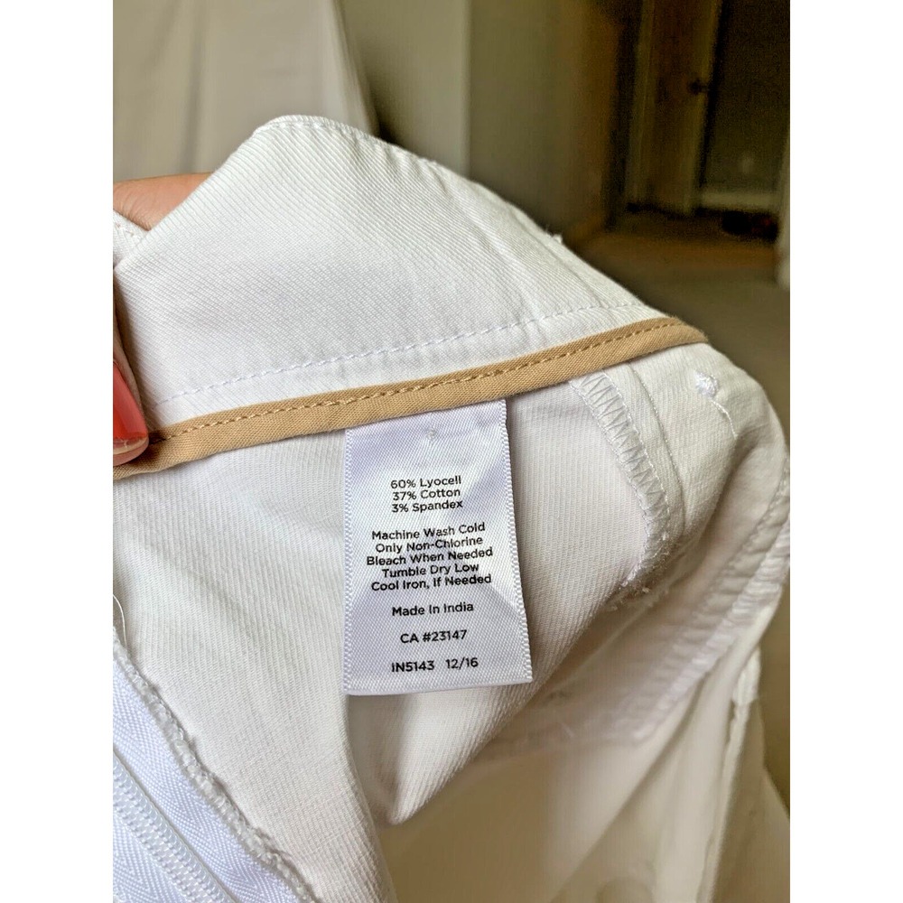 Talbots White Stretch Wide Leg Sailor Pants Women’s Size 16Petite - Picture 6 of 9